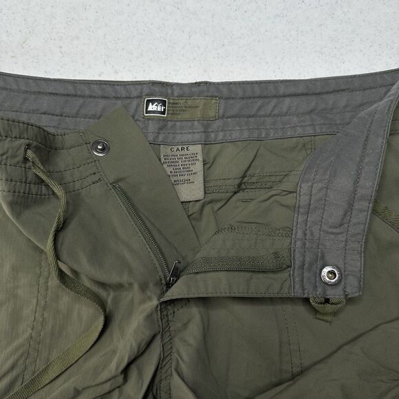 REI Pants Womens 4 Roll Up Convertible Green Hiking Gorpcore Trail Outdoor *Spot - Picture 9 of 14